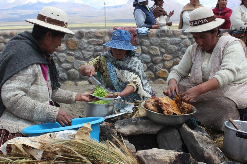 Mujeres de la comunidad Sajama 