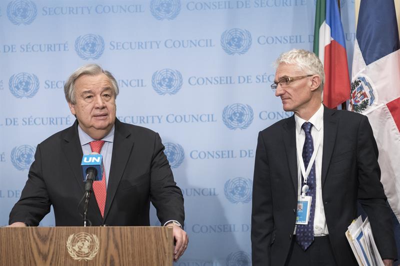 António Guterres y  Mark Lowcock
