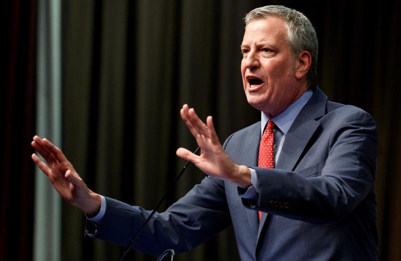 El alcalde de Nueva York, Bill de Blasio.