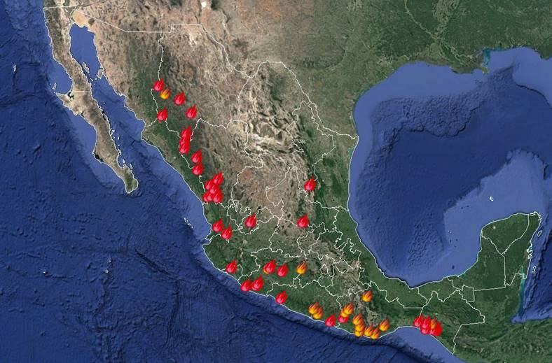Incendios en México