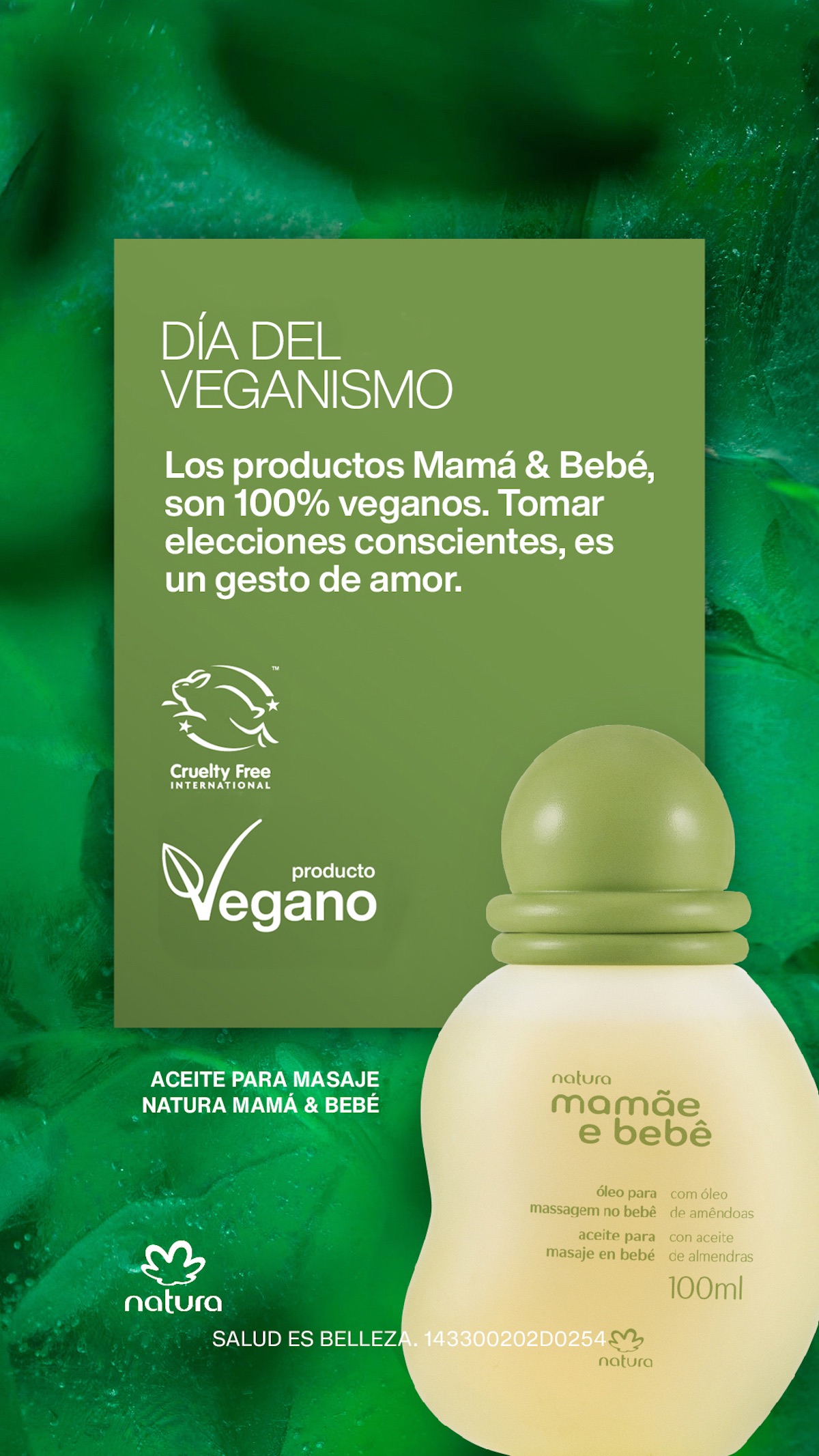 Natura anuncia que el 90% de su portafolio de productos es vegano