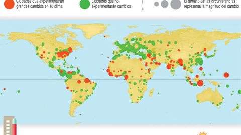Infografía. 77 por ciento de las principales ciudades experimentará un gran calentamiento 