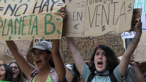 Marcha contra cambio climático en México