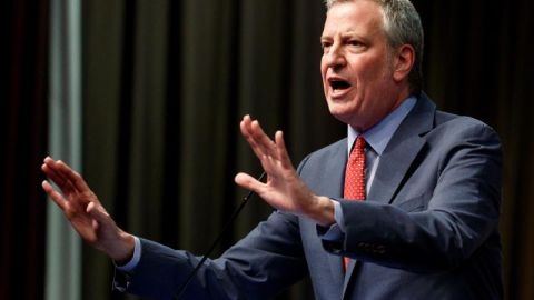 El alcalde de Nueva York, Bill de Blasio.