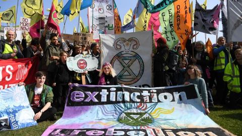 Protesta en Londres por Cambio Climático