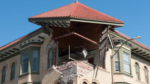 Un edificio destruido