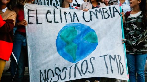 Pancarta Cambio climático