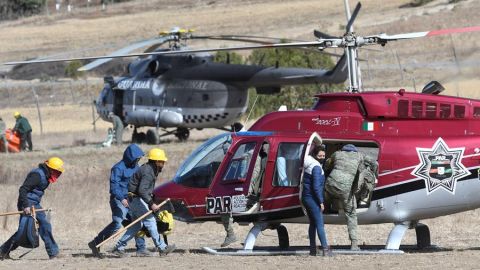Helicóptero e incendio en Coahuila