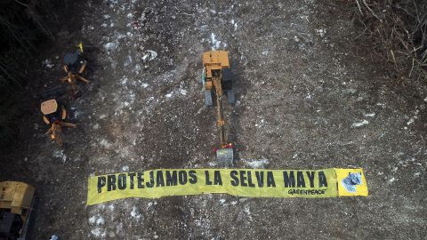 Protesta contra el Tren Maya 