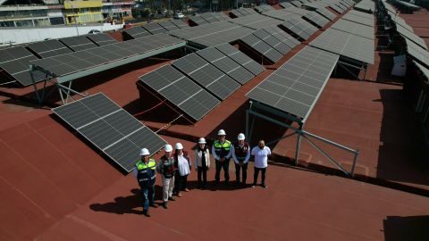 Planta solar en la Central de abastos