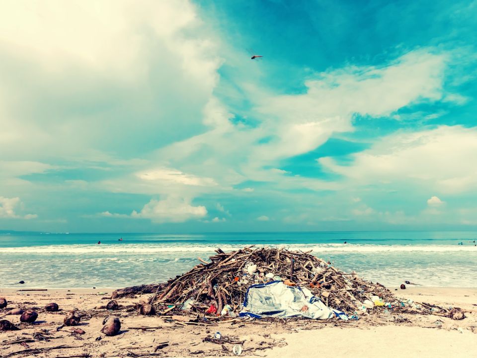 Basura en la playa