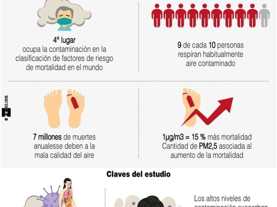 Infografía Covid y contaminación