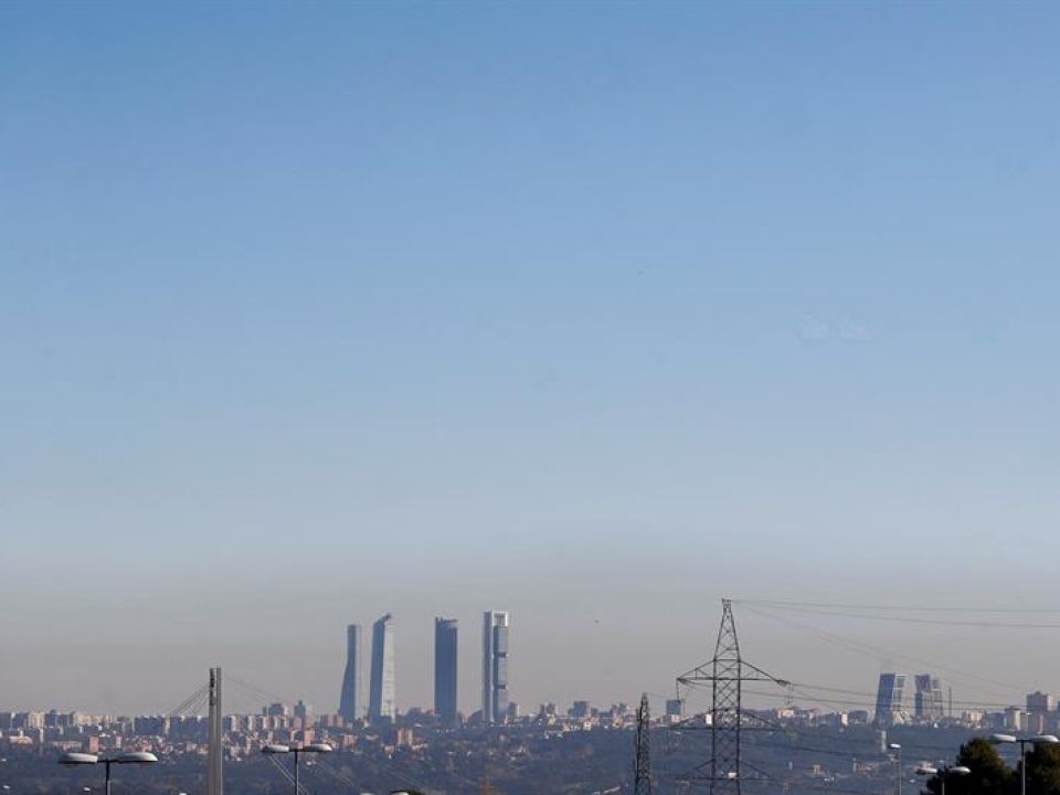 Contaminación sobre Madrid