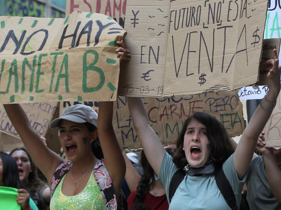 Marcha contra cambio climático en México