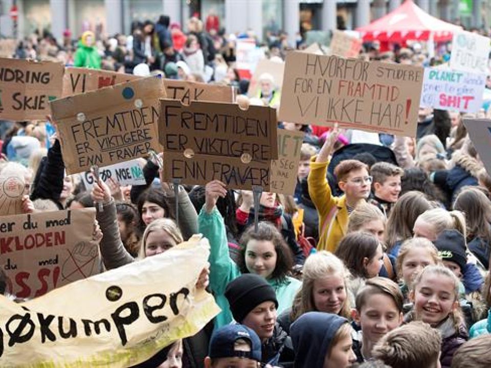 Protesta contra el cambio climático (Noruega). 