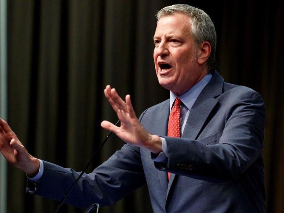 El alcalde de Nueva York, Bill de Blasio