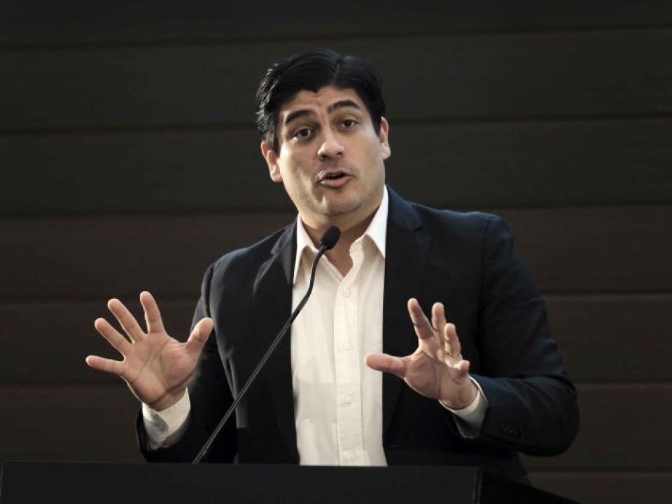 El presidente de Costa Rica, Carlos Alvarado