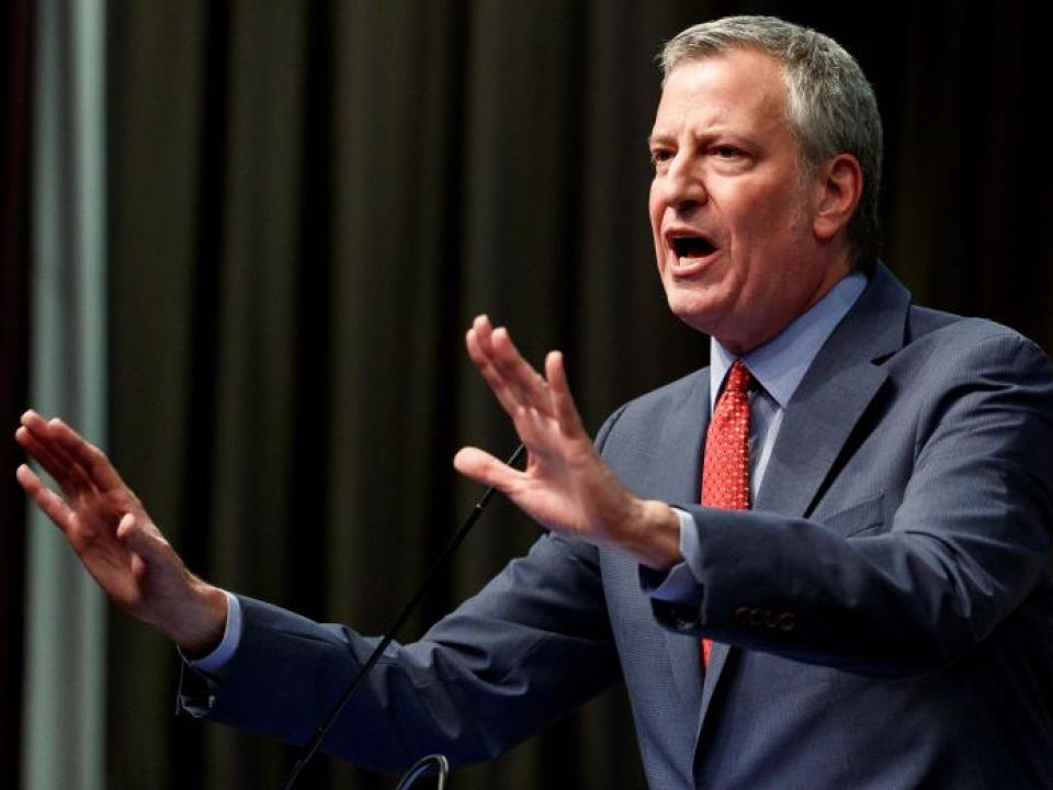 El alcalde de Nueva York, Bill de Blasio.