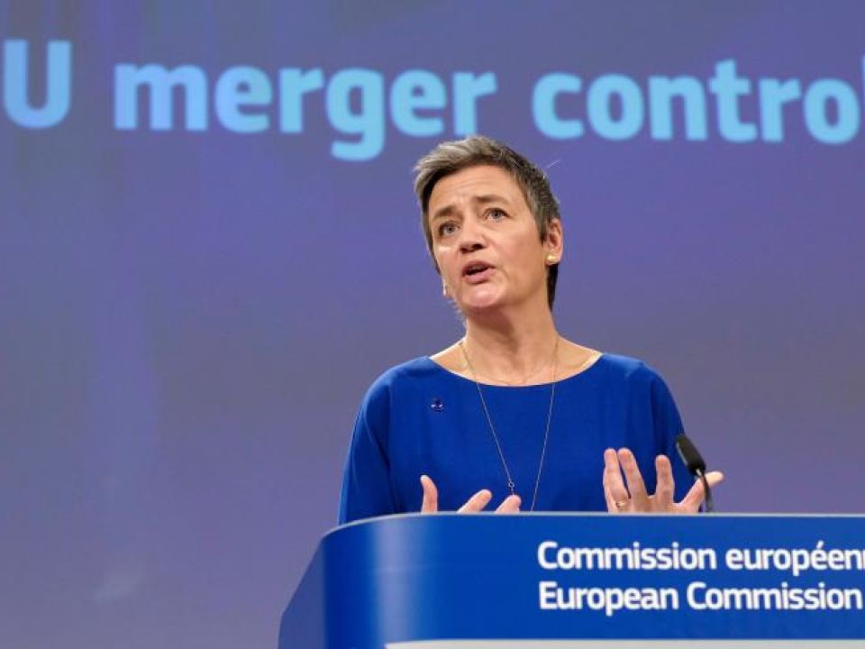 La comisaria europea de Competencia, Margrethe Vestage