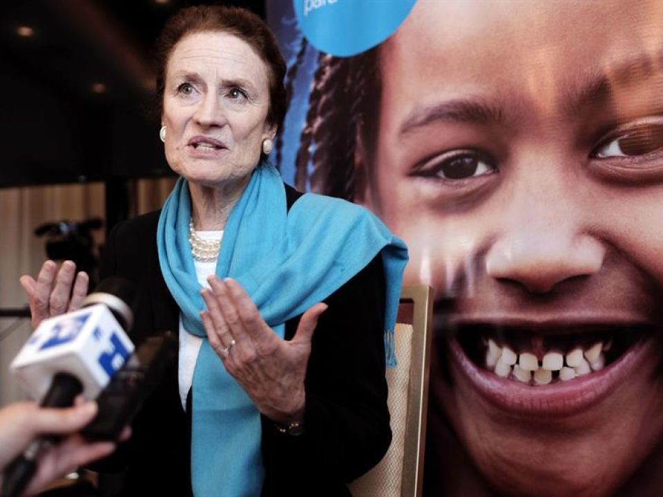 La directora ejecutiva de Unicef, Henrietta Fore