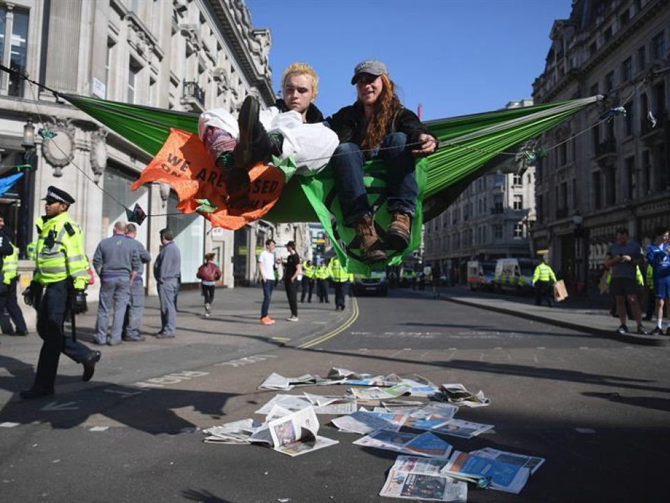 Protestas de ecologistas en Londres