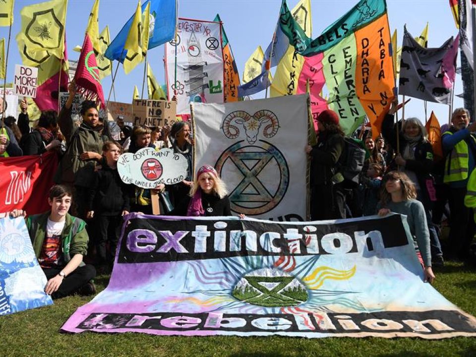 Protesta en Londres por Cambio Climático