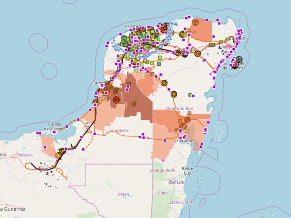 Mapa de Rivera Maya