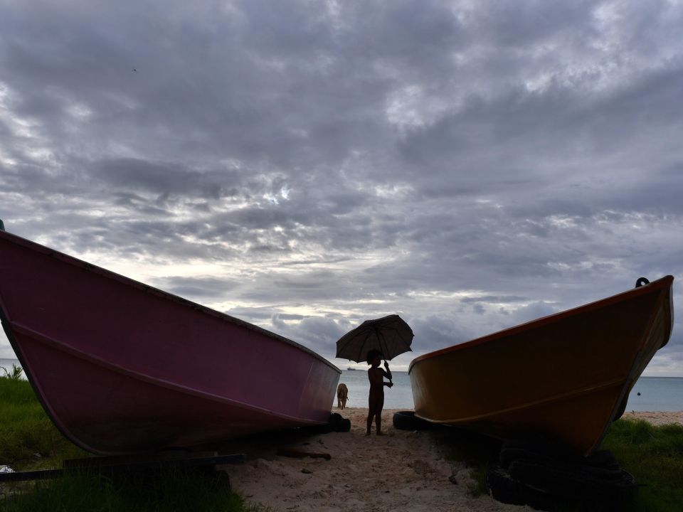 Balsas en la costa