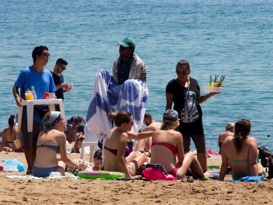 Bañistas en la playa