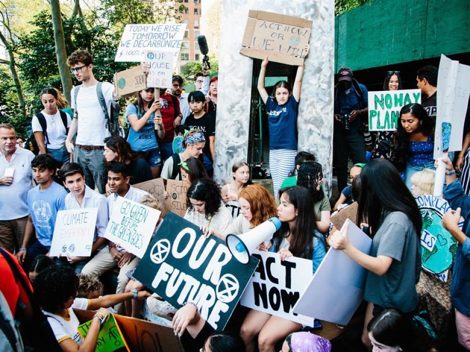 Protesta en la ONU, New York