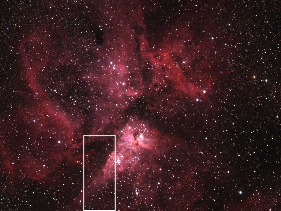 Asteroide y nebulosa