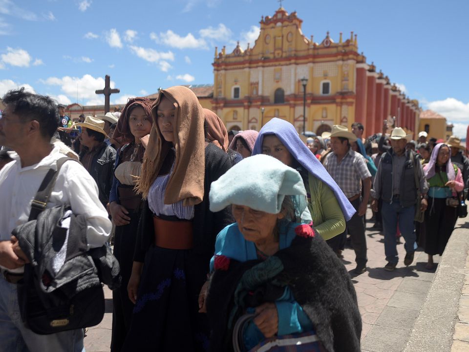 Manifestación en San Cristobal de las Casas