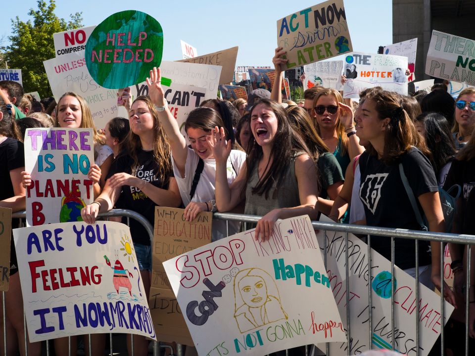 Manifestantes en Nueva York