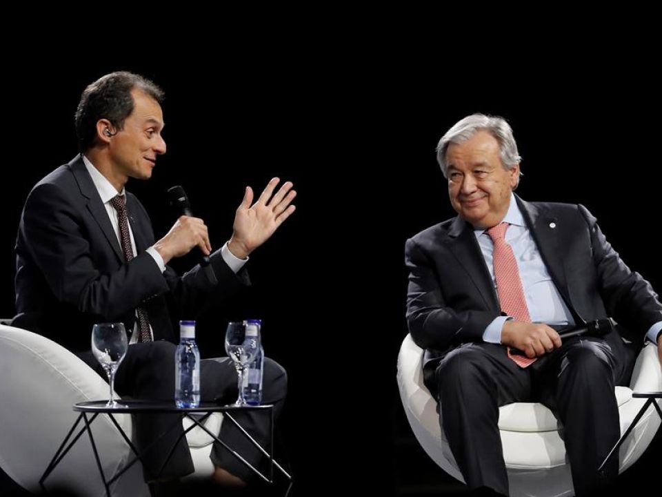 Antonio Guterres y Pedro Duque