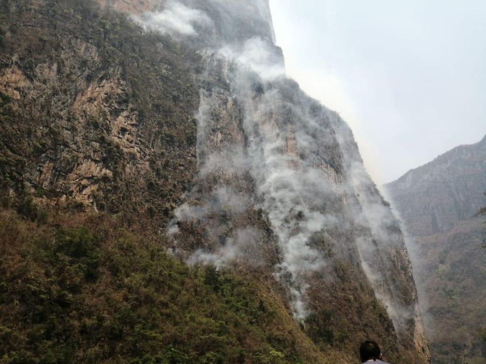 Incendio en el Cañon del Sumidero