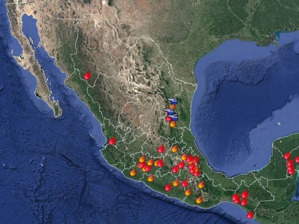 Mapa de incendios 