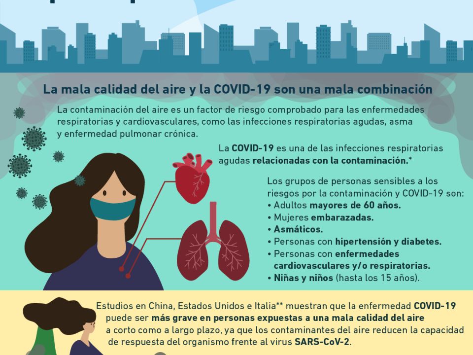 Infografía. Calidad del aire y Covid