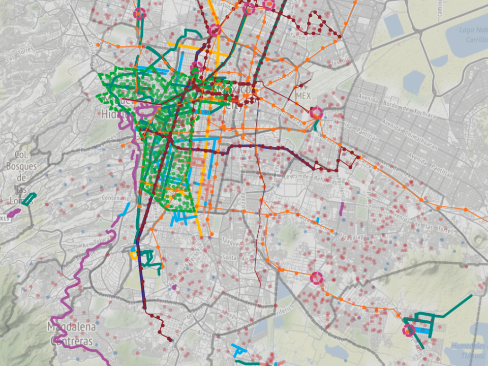 Mapa ciclista de la CdMx