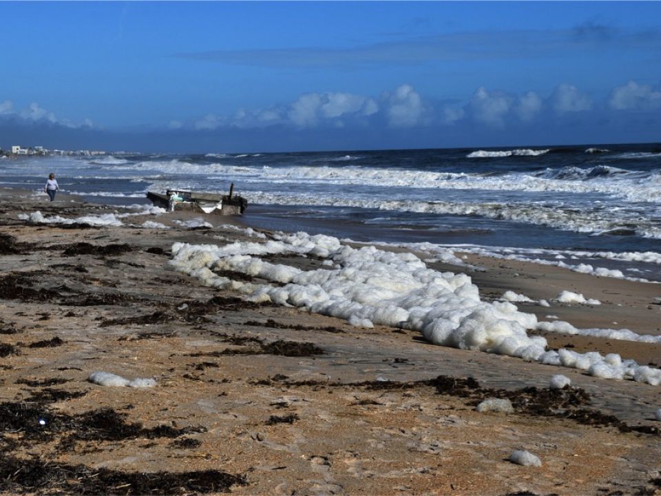 Playa contaminada