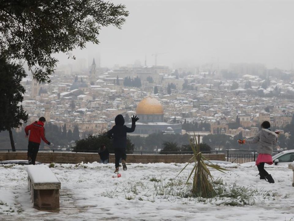 Nieve en Jerusalem