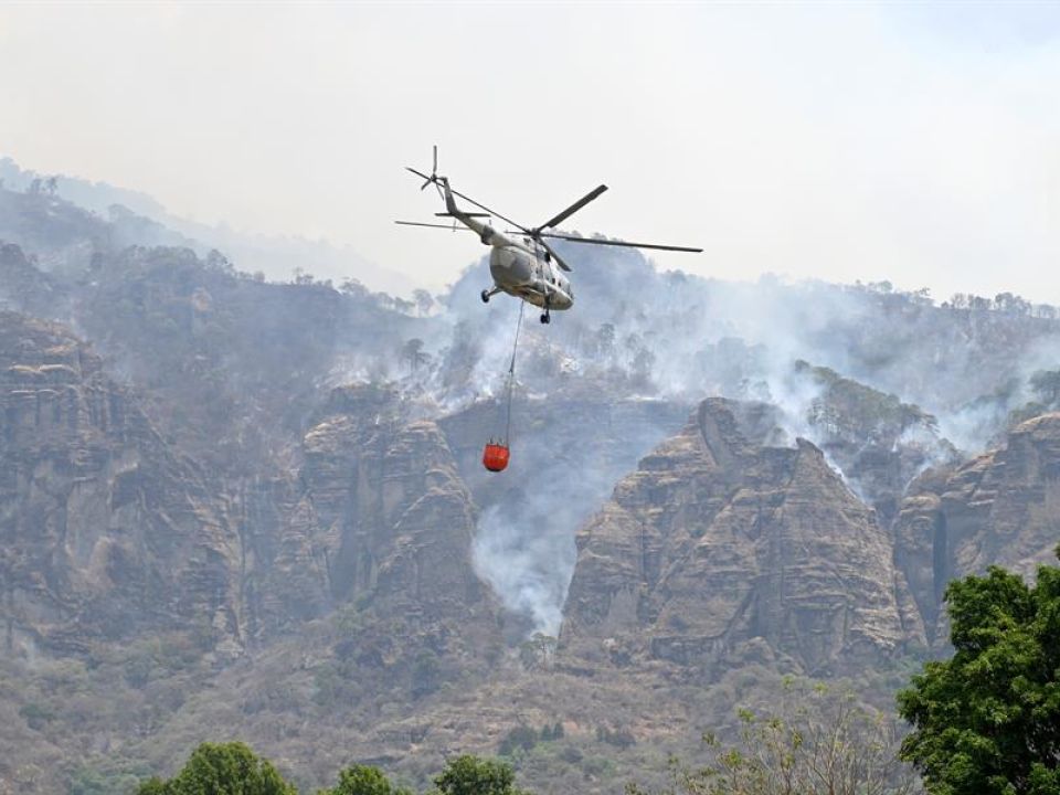 Incendio en el Tepozteco