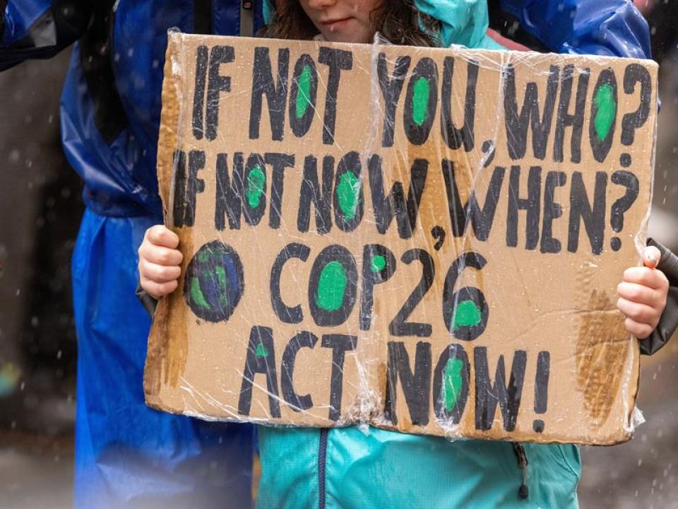 Manifestante COP26