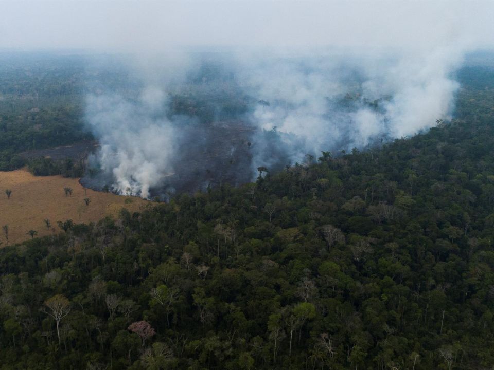 Incendio en  la Amazonía