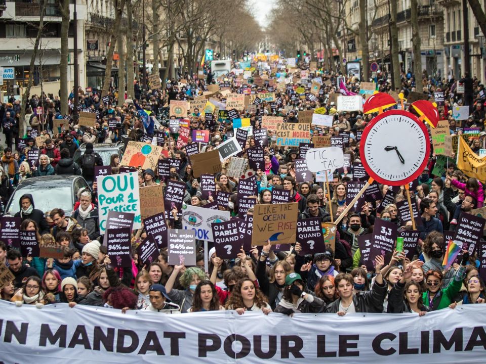 Manifestantes en Francia