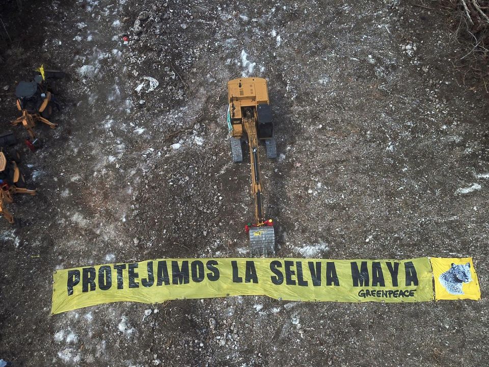 Protesta contra el Tren Maya 