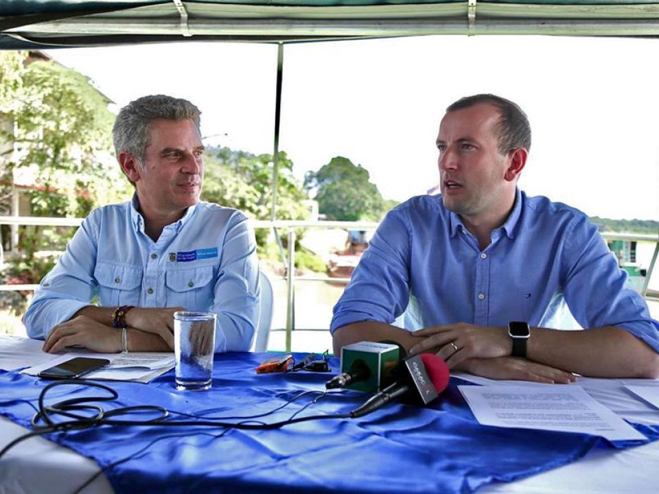 Carlos Eduardo Correa y Virginijus Sinkevicius