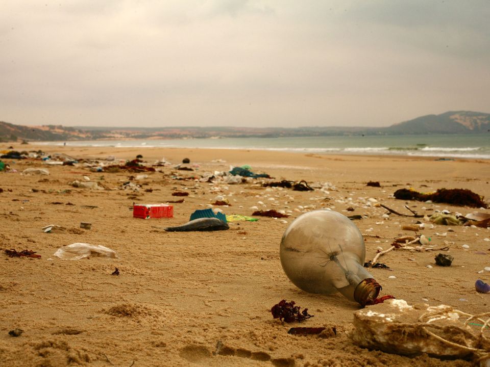 Basura en la playa