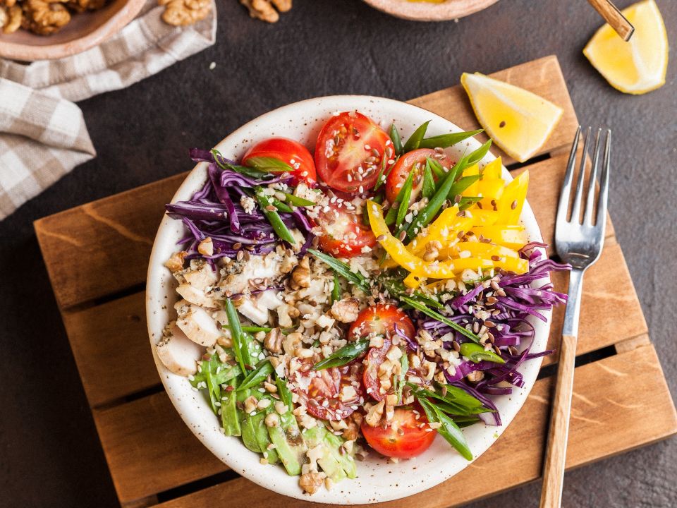 Plato con vegetales