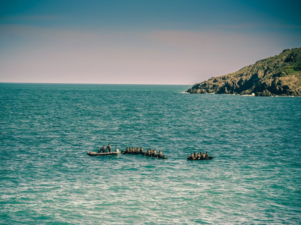 Botes en el mar