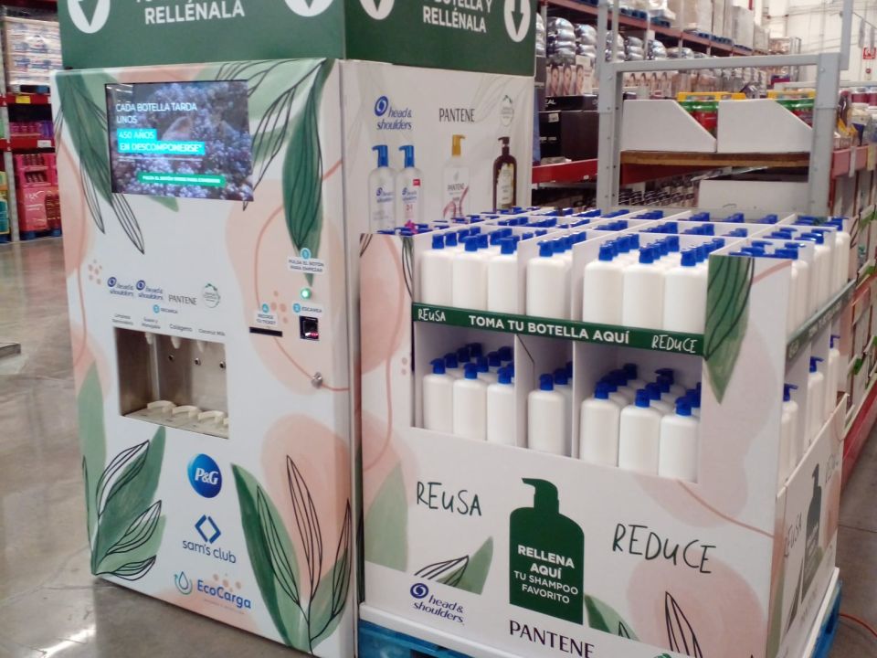 Máquina de shampoo refil